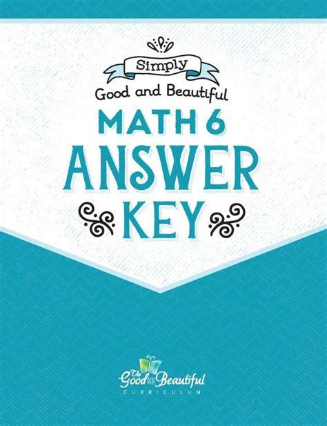 Trig MathSearch: Trig Worksheet <b>Answer</b> <b>Key</b>. . Good and beautiful math 6 answer key